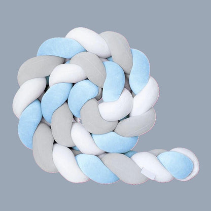 Tresse de lit | Bleu Gris Blanc - Zoombébé