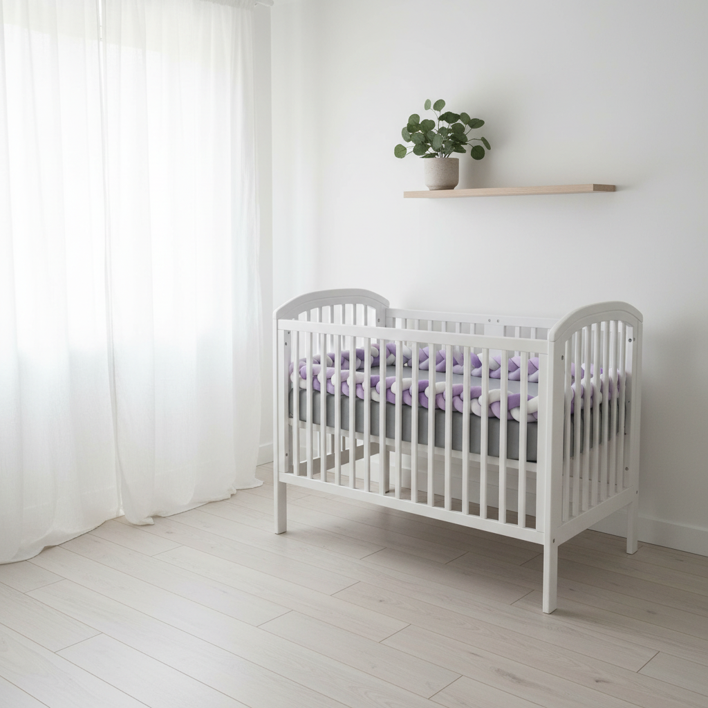 Tresse de lit mauve nursery 