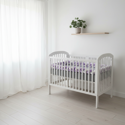 Tresse de lit mauve nursery 