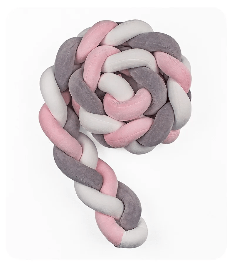 Tresse de lit| Rose Gris Blanc - Zoombébé
