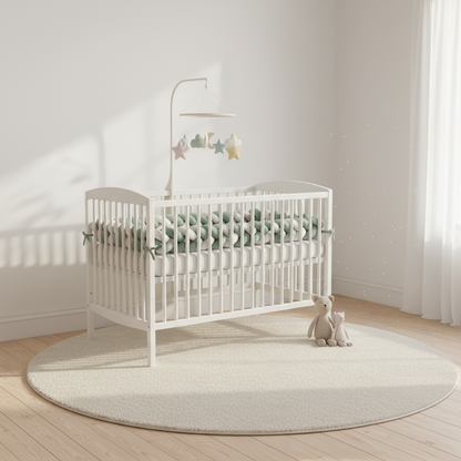 tresse de lit vert chambre bebe lumineuse