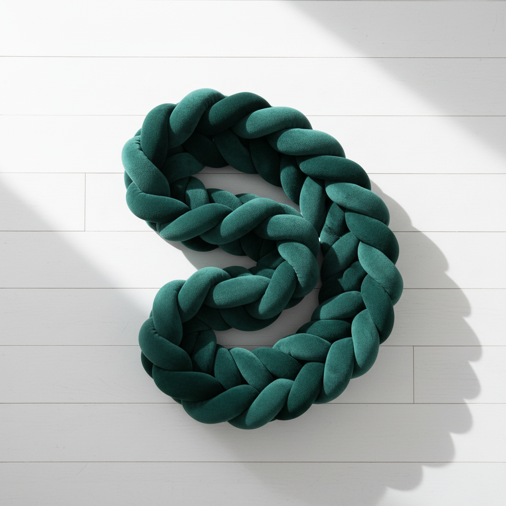 tresse de lit verte foncée vue du dessus