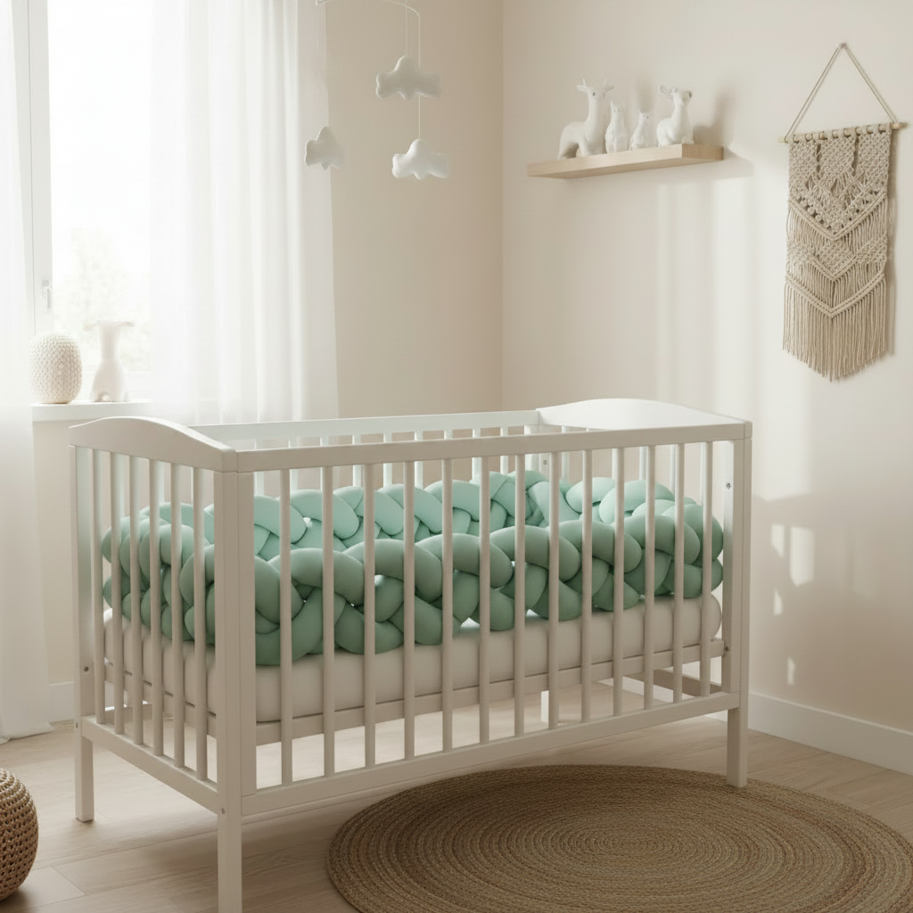 Tresse menthe - chambre scandinave affinée