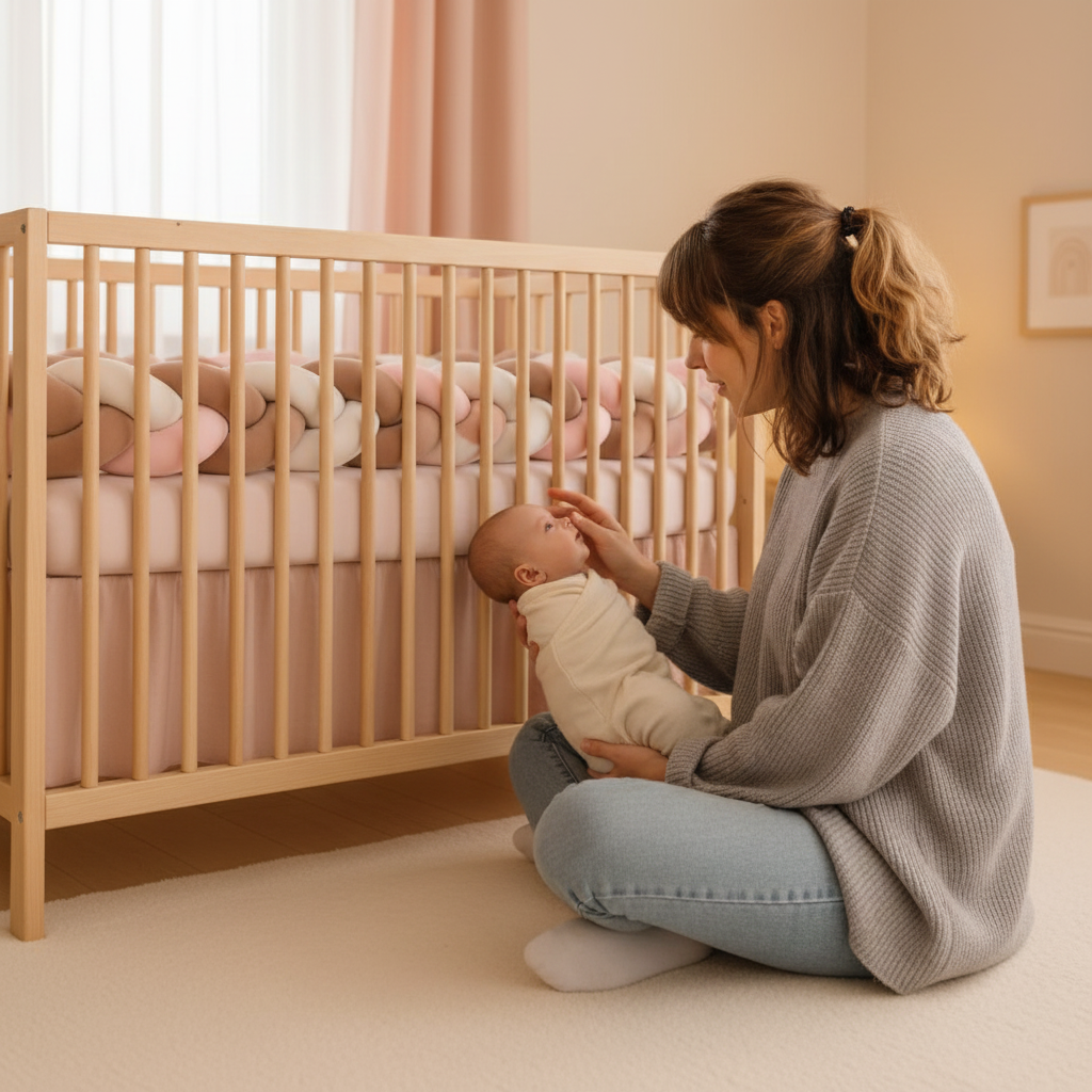 Tresse velours dans le lit - maman bébé