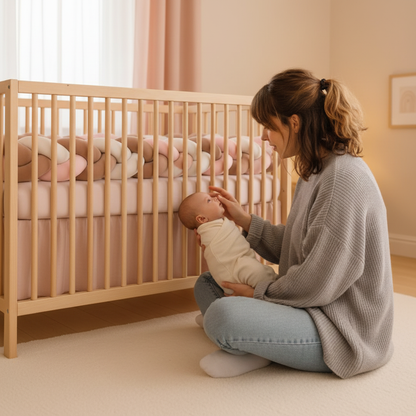 Tresse velours dans le lit - maman bébé