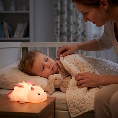 Veilleuse bébé devant bebe et maman